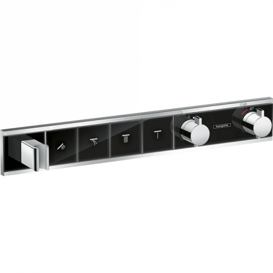 Смеситель Hansgrohe RainSelect 15357600 для душа, термостатический, черный - фото 35285