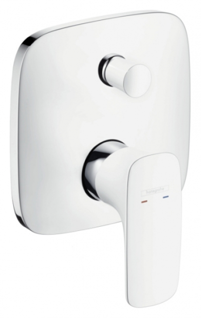Смеситель Hansgrohe PuraVida 15445400 для ванны и душа , белый/хром - фото 35311