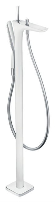 Смеситель Hansgrohe PuraVida 15473400 для ванны и душа, белый/хром - фото 35315