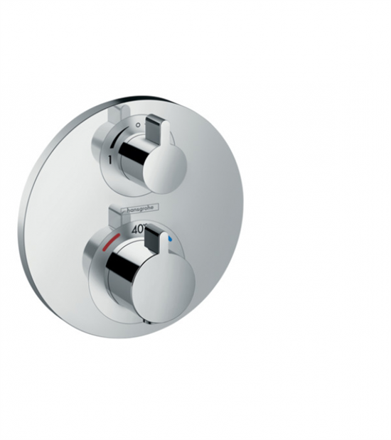 Смеситель Hansgrohe Ecostat S 15758000 для душа, с запорным/переключающим вентилем, термостатический, хром - фото 35354
