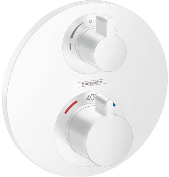 Смеситель Hansgrohe Ecostat S 15758700 для душа с термостатом, белый матовый - фото 35356