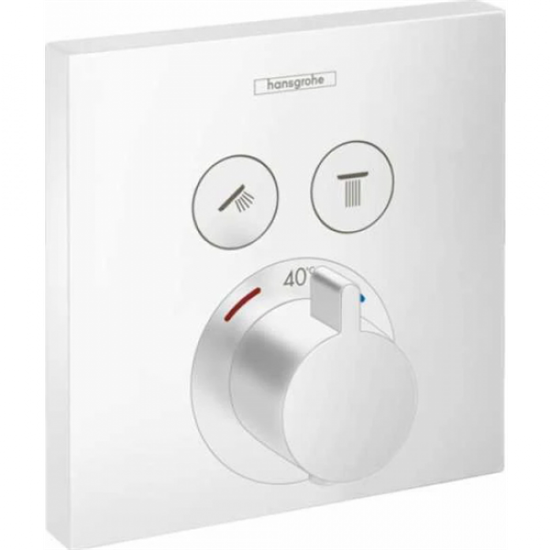 Смеситель Hansgrohe ShowerSelect 15763700 для душа, термостатический, белый матовый - фото 35366
