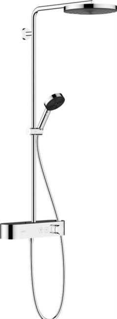 Душевая система Hansgrohe Pulsify 24220000 S, Showerpipe 260 1jet термостатическая ShowerTablet Select 400, хром - фото 35897
