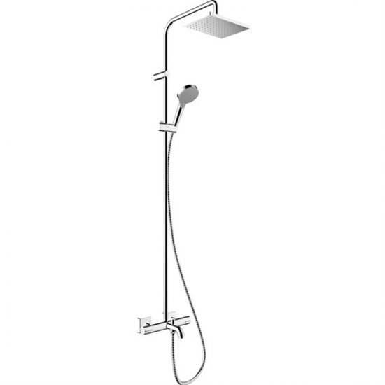 Душевая система Hansgrohe Vernis Shape 26284000 Showerpipe 230 1jet с термостатом, хром - фото 36007