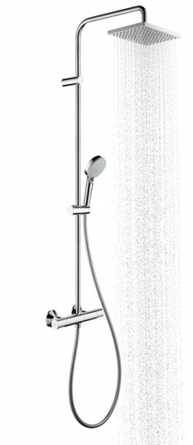 Душевая система Hansgrohe Vernis Shape 26286000 Showerpipe 230 1jet с термостатом, хром - фото 36008