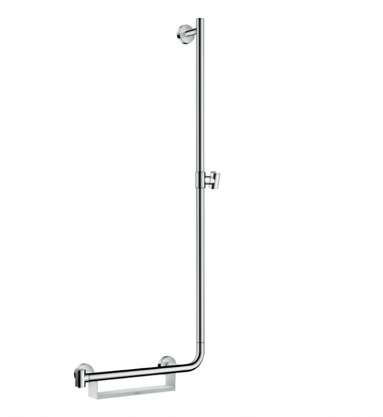 Штанга для душа Hansgrohe Unica Comfort 110 см, 26404400, правосторонняя, белый/хром - фото 36017