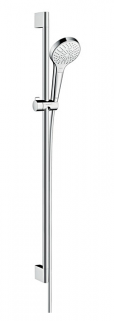 Душевой гарнитур Hansgrohe Select S Multi 90 см 26570400, корпус хром, лицевая часть белая, 3 режима струи - фото 36056