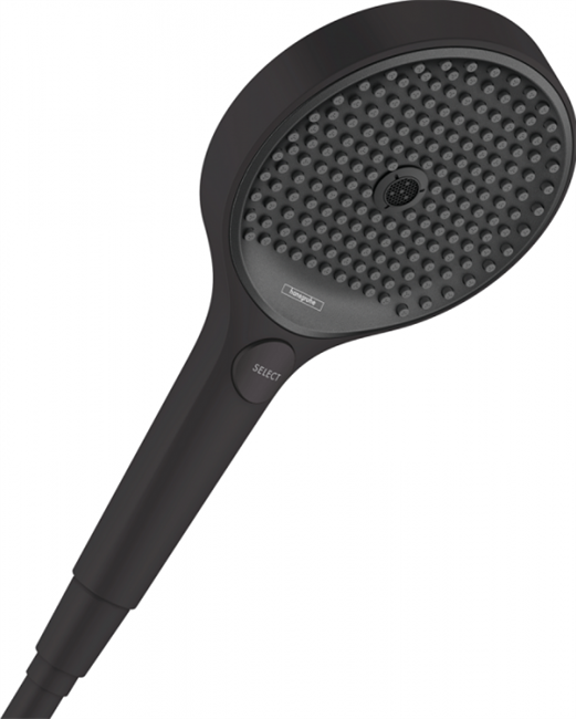 Ручной душ Hansgrohe Rainfinity 130 26865670, EcoSmart 3 типа струи, чёрный матовый - фото 36111