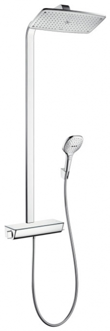 Душевая система Hansgrohe Raindance E 27112400 Showerpipe 360 1jet, термостатическая, белый/хром - фото 36130