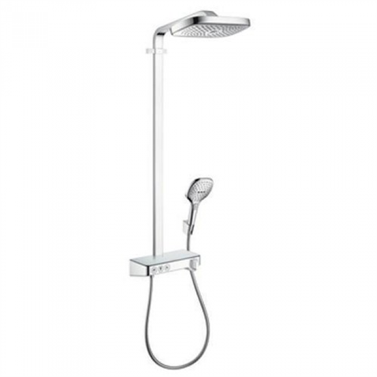 Душевая система Hansgrohe Raindance Select E 300 3jet 27127400 Showerpipe термостатическая, белый/хром - фото 36138