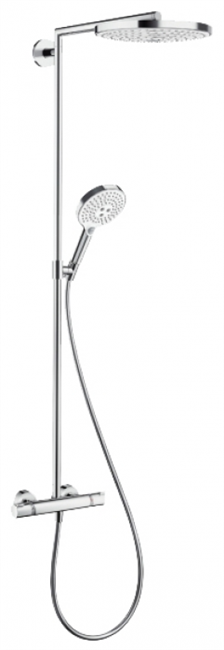 Душевая система Hansgrohe Raindance Select Showerpipe S240 2 jet 27129400, белый/хром - фото 36140