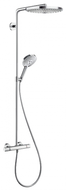 Душевая система Hansgrohe Raindance Select S 27133000 Showerpipe 300 2Jet термостатическая, хром - фото 36141