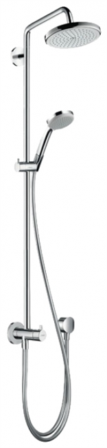Душевой гарнитур Hansgrohe Croma 27224000 220 Showerpipe Reno верхний душ диаметр 22 см, хром - фото 36146