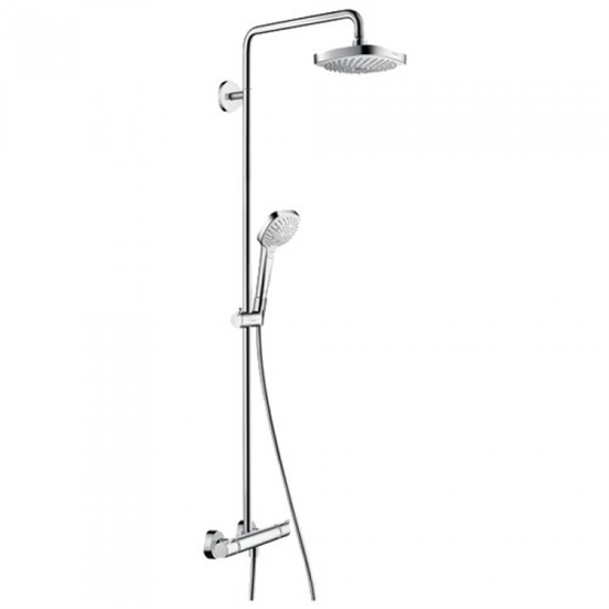 Душевая система Hansgrohe Croma Select E 27256400 180 2 jet, термостатическая, белый/хром - фото 36150