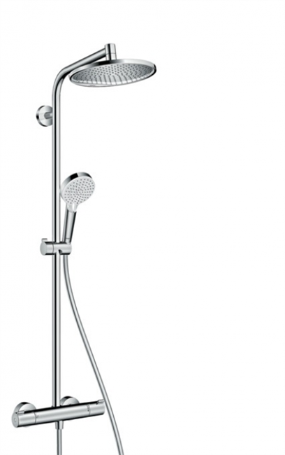 Душевая система Hansgrohe Crometta S 240 1jet Showerpipe 27267000 с термостатом, хром - фото 36153