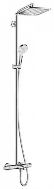 Душевая система Hansgrohe Crometta E 240 1jet Showerpipe 27298000 с термостатом, хром - фото 36161
