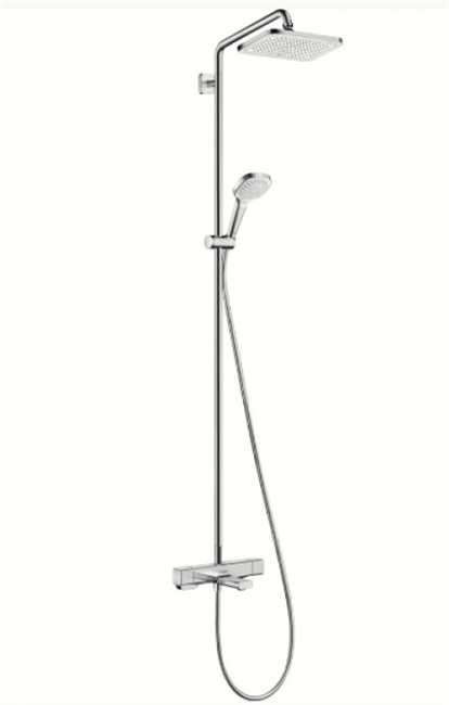 Душевая система Hansgrohe Croma E Showerpipe 280 1jet 27687000 c термостатом и изливом для ванны, хром - фото 36201