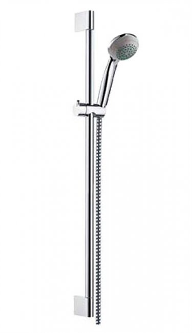 Душевой гарнитур Hansgrohe Crometta 85 Vario 27762000, штанга 90 см, корпус хром, лицевая часть серая - фото 36205
