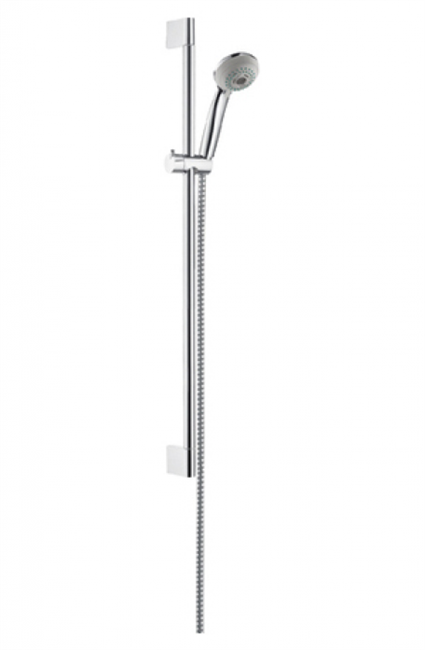 Душевой гарнитур Hansgrohe Crometta 85 Multi 27767000, штанга 65 см, корпус хром, лицевая часть серая - фото 36209