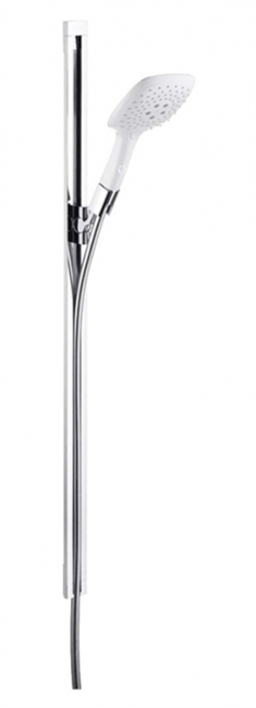 Душевой гарнитур Hansgrohe PuraVida 27853400, 90 см, корпус хром, лицевая часть белая, 3 режима струи - фото 36220
