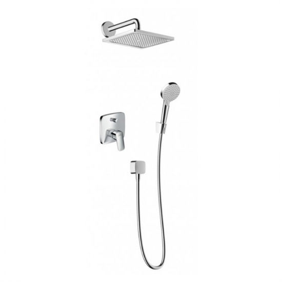 Душевая система скрытого монтажа Hansgrohe Crometta 27957000 E 240 1jet с однорычажным смесителем, хром - фото 36223