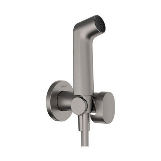 Гигиенический душ Hansgrohe Bidette 29232340 S 1jet, со смесителем, шлифованный черный хром - фото 36269