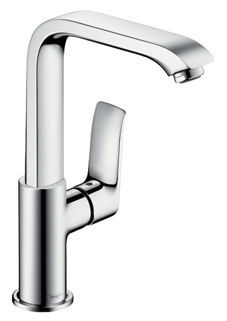 Смеситель для раковины Hansgrohe Metris 31087000 высокий, со сливным гарнитуром - фото 36452