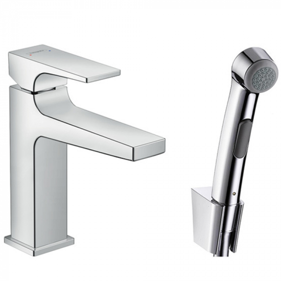 Смеситель Hansgrohe Metropol 32522000 для раковины с гигиеническим душем - фото 36567