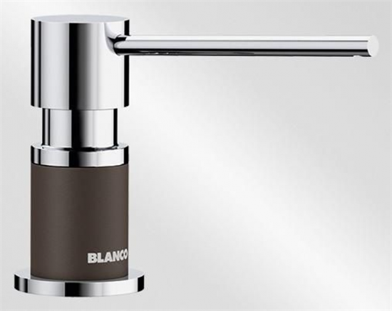 Blanco Lato, дозатор жидкого моющего средства, хром/кофе - фото 38037