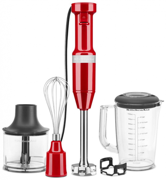Блендер погружной KitchenAid 5KHBV83EER, красный - фото 38169
