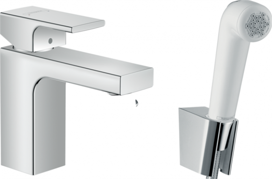 Смеситель Hansgrohe Vernis Shape 71216000 для раковины с гигиеническим душем, хром - фото 38378