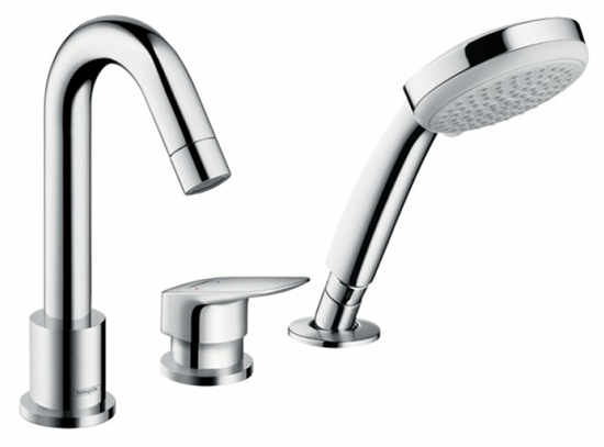 Смеситель на борт ванны Hansgrohe Logis 71313000 на 3 отверстия - фото 38400