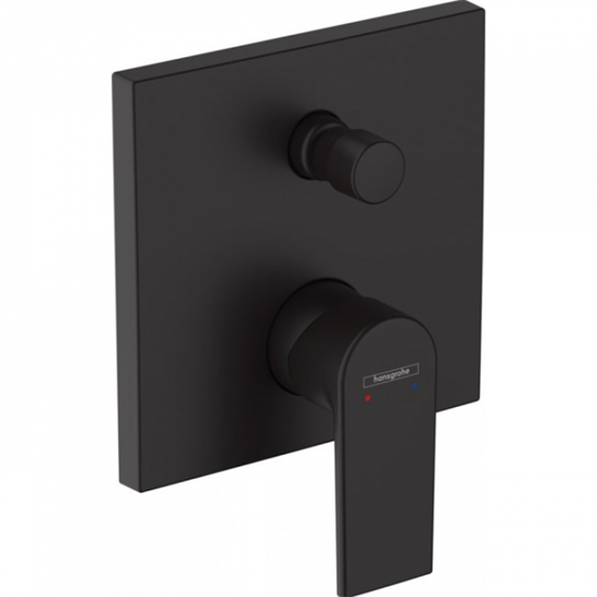 Смеситель Hansgrohe Vernis Shape 71468670 для ванны и душа, черный матовый - фото 38424