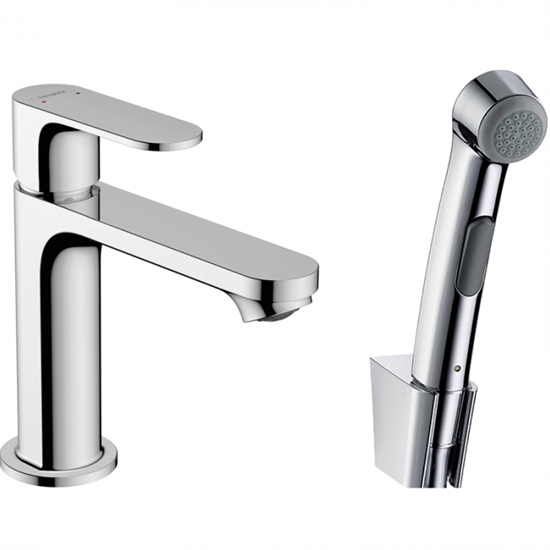 Смеситель Hansgrohe Rebris 72215000 S для раковины с гигиеническим душем, хром глянцевый - фото 38582