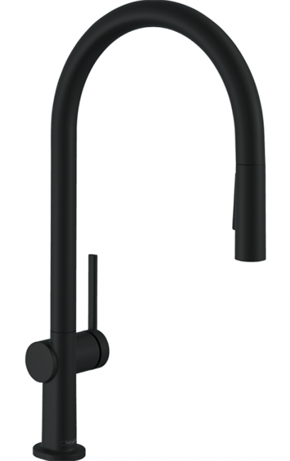 Кухонный смеситель Hansgrohe Talis M54, 72801670, с вытяжным изливом, 2 режима струи, sBox, чёрный матовый - фото 38628