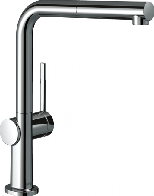 Кухонный смеситель Hansgrohe Talis M54 72809000, с вытяжным изливом, в комплекте с коробом sBox для шланга, хром - фото 38640