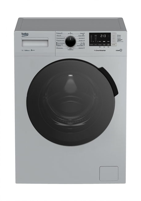 Стиральная машина Beko RSPE78612S, с фронтальной загрузкой, с паром, 7кг, 1200об/мин, инверторная - фото 38715