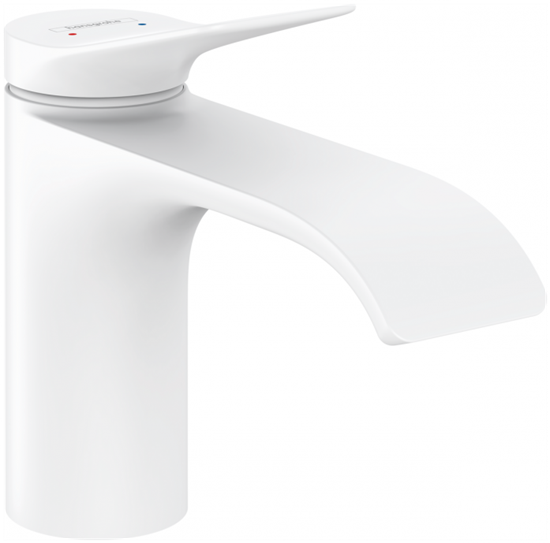 Смеситель для раковины Hansgrohe Vivenis 75010700, с донным клапаном, белый матовый - фото 39180