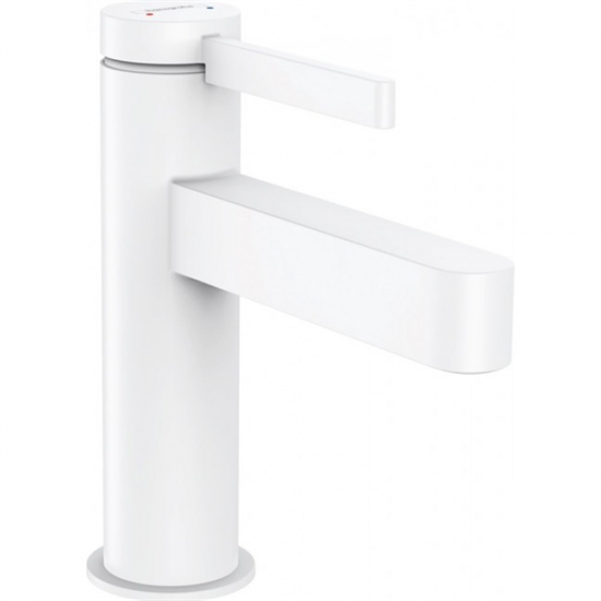 Смеситель для раковины Hansgrohe Finoris 76010700, с донным клапаном Push-Open, белый матовый - фото 39224