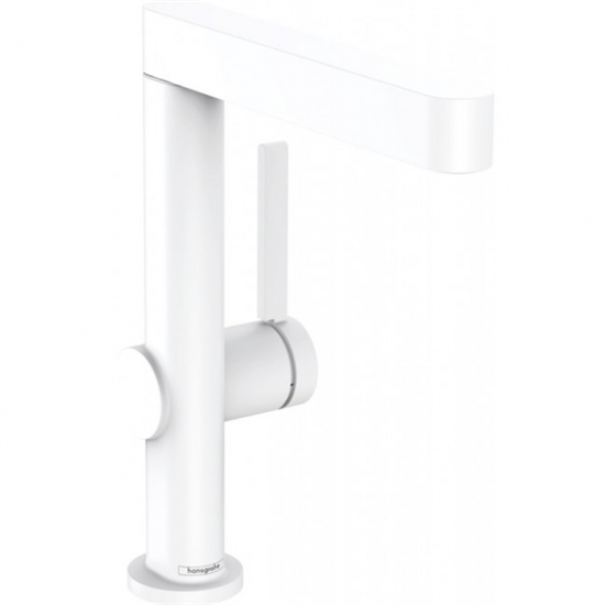 Смеситель для раковины Hansgrohe Finoris 76060700, с донным клапаном Push-Open, белый матовый - фото 39243