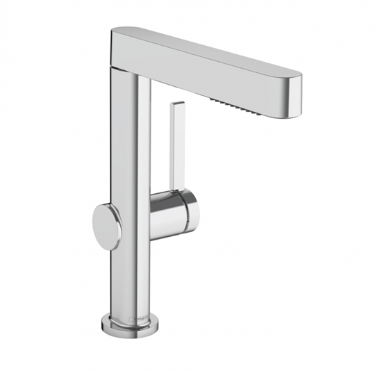 Смеситель для раковины Hansgrohe Finoris 76063000, с вытяжным изливом и донным клапаном Push-Open, хром глянцевый - фото 39244