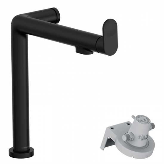 Смеситель Hansgrohe Aqittura 76804670 для кухонной мойки с подключением к фильтру, черный матовый - фото 39424
