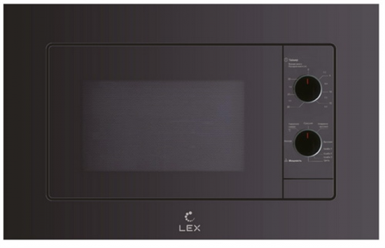 Встраиваемая микроволновая печь Lex Bimo 20.04 Black - фото 42178