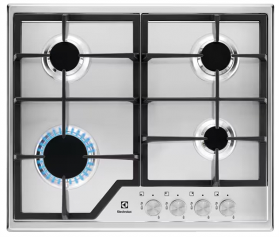 Варочная панель газовая Electrolux EGS6426SX серебристый - фото 42710
