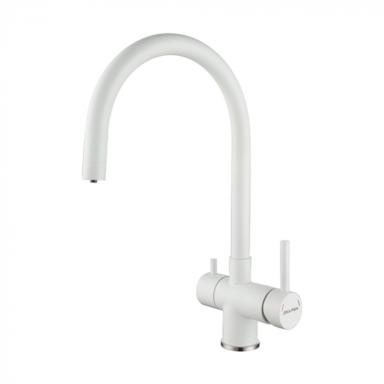 Смеситель для кухни Paulmark Heller He213218-431 белый матовый - фото 43435