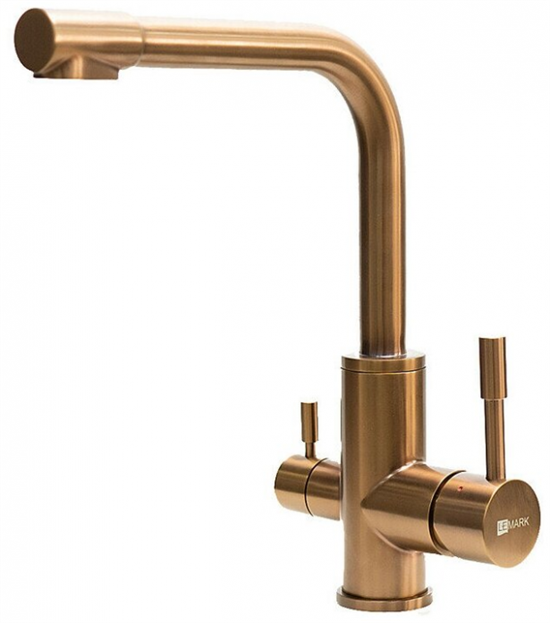 Смеситель Lemark Expert LM5061RGN для кухни с подключением к фильтру с питьевой водой, цвет розовое золото - фото 44322
