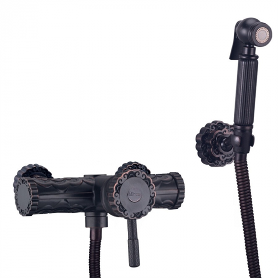 Гигиеническим душ со смесителем Lemark Jasmine LM6618ORB, черная бронза - фото 44392