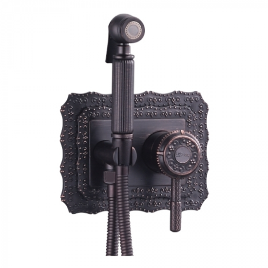 Гигиенический душ Lemark Jasmine LM6619ORB, со смесителем, черная бронза - фото 44393