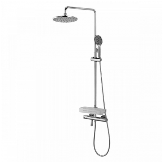 Душевая система Lemark Tropic LM7010C, с термостатом, с изливом, хром - фото 44405