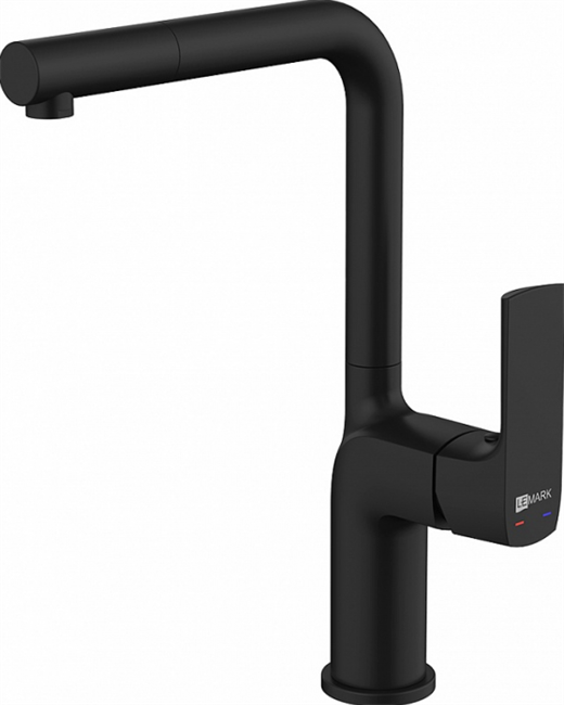 Смеситель Lemark Ursus LM7205BL для кухонной мойки, цвет черный - фото 44415